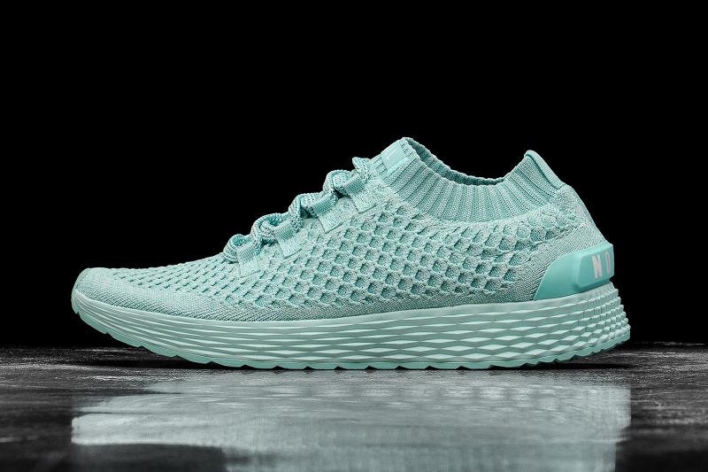 Light / Turquoise Nobull Bright Aqua Knit Runner Women's Running Shoes | CA E1711B